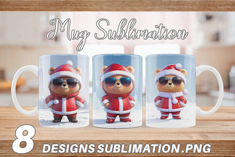 Mug Teddy Bear Christmas Sublimation artnoy 