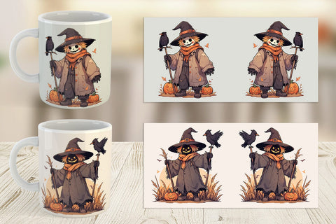 Mug Watercolor Scarecrow Sublimation artnoy 