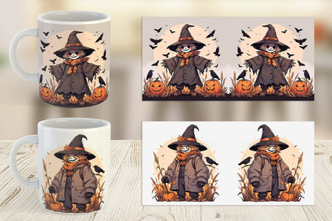Mug Watercolor Scarecrow Sublimation artnoy 