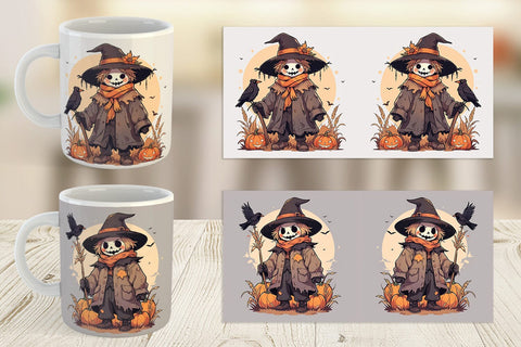 Mug Watercolor Scarecrow Sublimation artnoy 