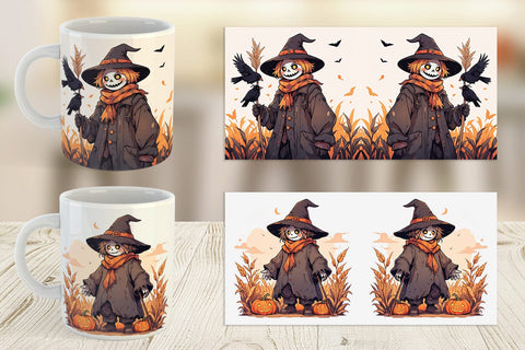 Mug Watercolor Scarecrow Sublimation artnoy 