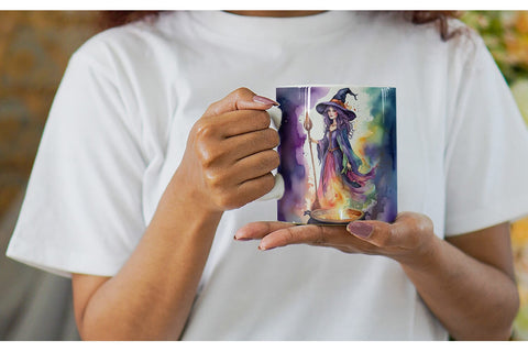 Mug Watercolor Witch Sublimation artnoy 