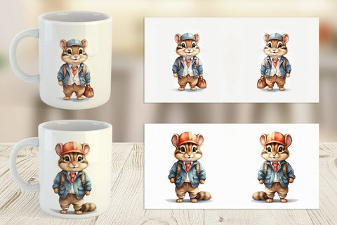 Mug Working Mouse Sublimation artnoy 