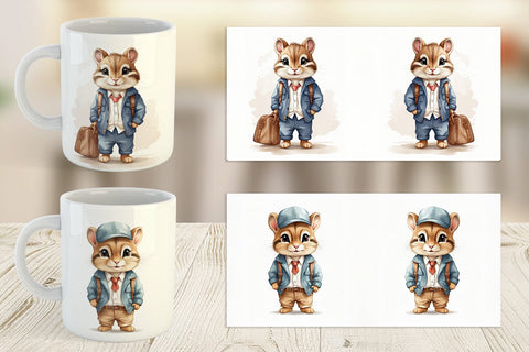 Mug Working Mouse Sublimation artnoy 