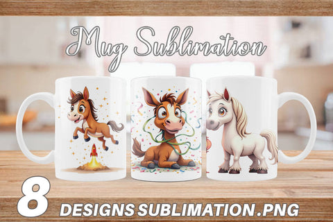 Mug Wrap 2026 Year of the Horse Watercolor Sublimation artnoy 