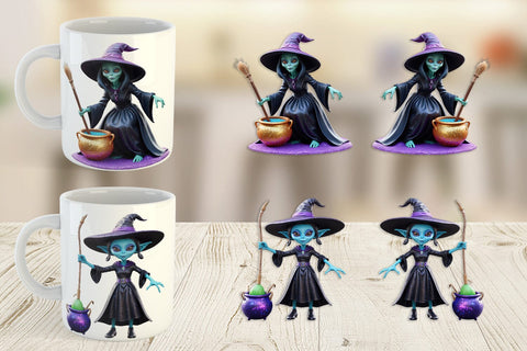 Mug Wrap 3D Alien Witch Sublimation artnoy 