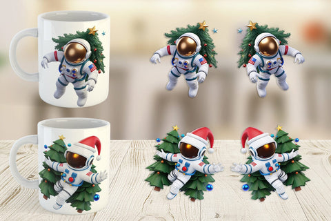 Mug Wrap 3D Astronaut Sublimation artnoy 