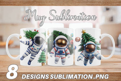 Mug Wrap 3D Astronaut Sublimation artnoy 