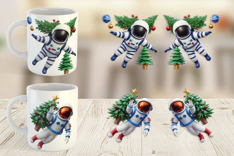 Mug Wrap 3D Astronaut Sublimation artnoy 