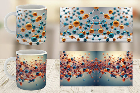 Mug Wrap 3D Atom Sublimation artnoy 