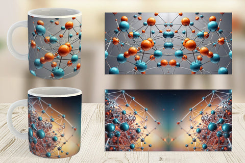 Mug Wrap 3D Atom Sublimation artnoy 