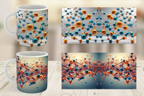 Mug Wrap 3D Atom Sublimation artnoy 