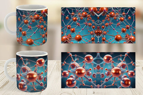 Mug Wrap 3D Atom Sublimation artnoy 