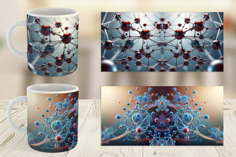 Mug Wrap 3D Atom Sublimation artnoy 