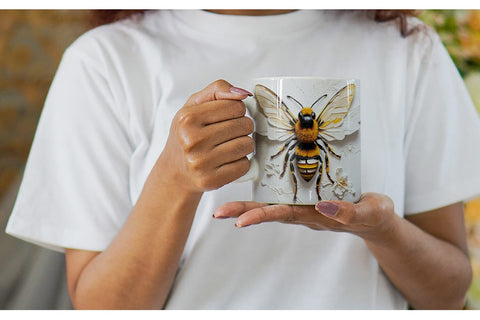 Mug Wrap 3D Bee Painting Sublimation artnoy 