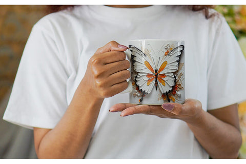 Mug Wrap 3D Butterfly Painting Sublimation artnoy 