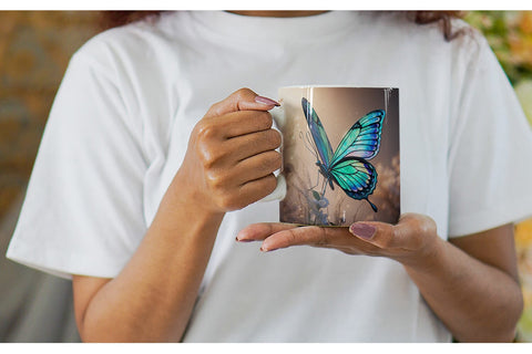 Mug Wrap 3D Butterfly Sublimation artnoy 