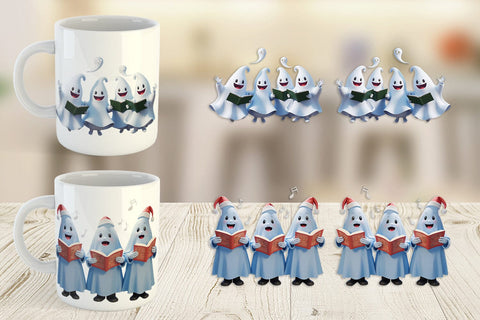 Mug Wrap 3D Carol Ghosts Sublimation artnoy 