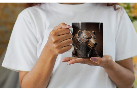 Mug Wrap 3D Carved Bear Sublimation artnoy 