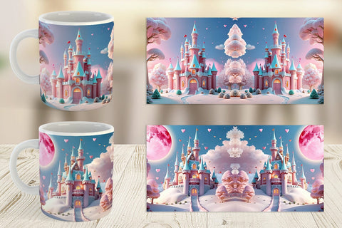Mug Wrap 3D Castle Sublimation artnoy 