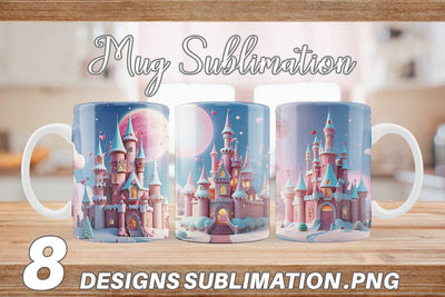 Mug Wrap 3D Castle Sublimation artnoy 