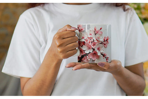 Mug Wrap 3D Cherry Blossom Sublimation artnoy 