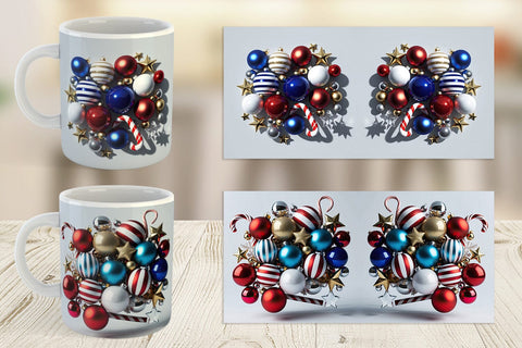 Mug Wrap 3D Christmas Ornament Sublimation artnoy 