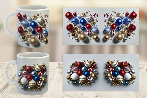 Mug Wrap 3D Christmas Ornament Sublimation artnoy 