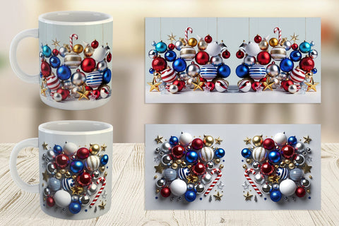 Mug Wrap 3D Christmas Ornament Sublimation artnoy 