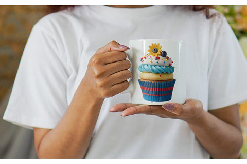 Mug Wrap 3D Colorful Cupcake Sublimation artnoy 