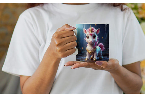 Mug Wrap 3D Cute Unicorn Sublimation artnoy 