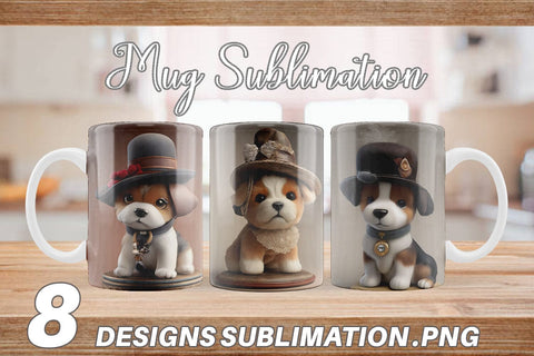 Mug Wrap 3D Dog Sublimation artnoy 