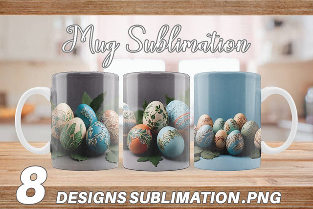 Mug Wrap 3D Easter Eggs Sublimation artnoy 