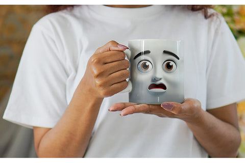 Mug Wrap 3D Face Expressions Sublimation artnoy 