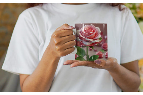 Mug Wrap 3D Flower Rose Sublimation artnoy 