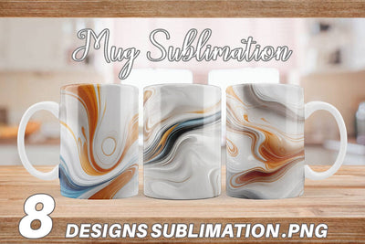 Mug Wrap 3D Fluid Abstract Sublimation artnoy 