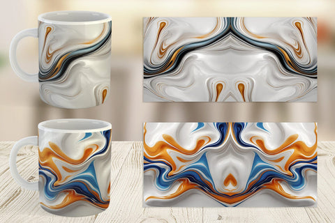 Mug Wrap 3D Fluid Abstract Sublimation artnoy 