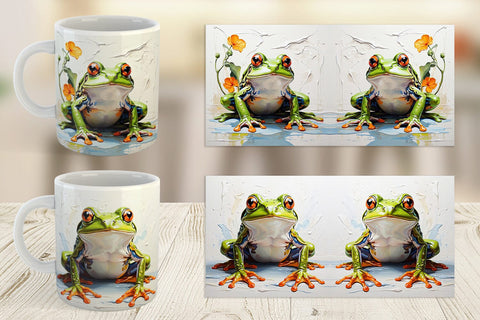 Mug Wrap 3D Frog Painting Sublimation artnoy 