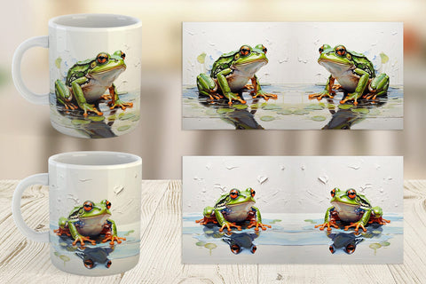 Mug Wrap 3D Frog Painting Sublimation artnoy 