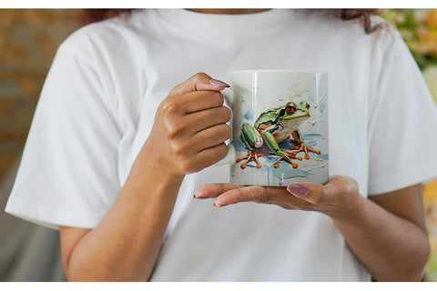 Mug Wrap 3D Frog Painting Sublimation artnoy 