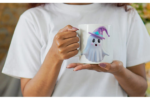 Mug Wrap 3D Funny Ghost Sublimation artnoy 