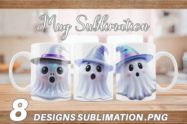 Mug Wrap 3D Funny Ghost Sublimation artnoy 