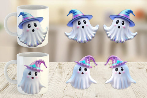 Mug Wrap 3D Funny Ghost Sublimation artnoy 