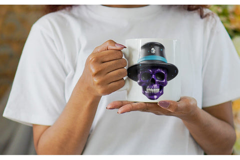 Mug Wrap 3D Funny Skull Sublimation artnoy 
