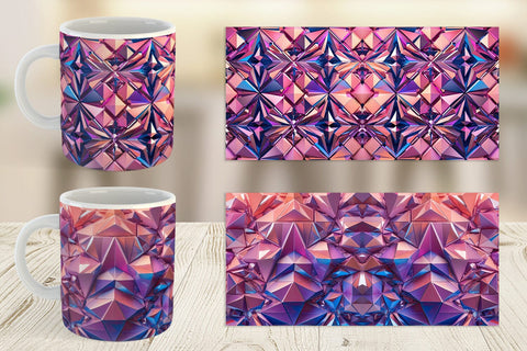Mug Wrap 3D Geometric Shape Sublimation artnoy 