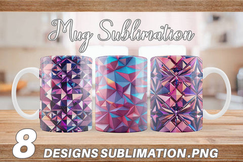 Mug Wrap 3D Geometric Shape Sublimation artnoy 