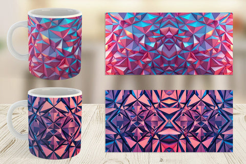 Mug Wrap 3D Geometric Shape Sublimation artnoy 