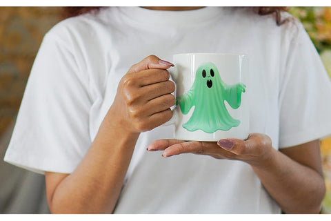 Mug Wrap 3D Ghost Green Sublimation artnoy 