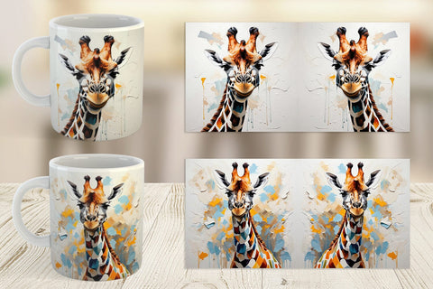 Mug Wrap 3D Giraffe Painting Sublimation artnoy 