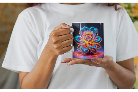 Mug Wrap 3D Glowing Flower Sublimation artnoy 